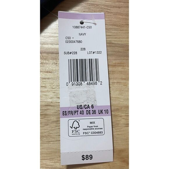 Evan-Picone Black Label Navy Open Front Blazer Jacket Size 6 NWT - Picture 8 of 15